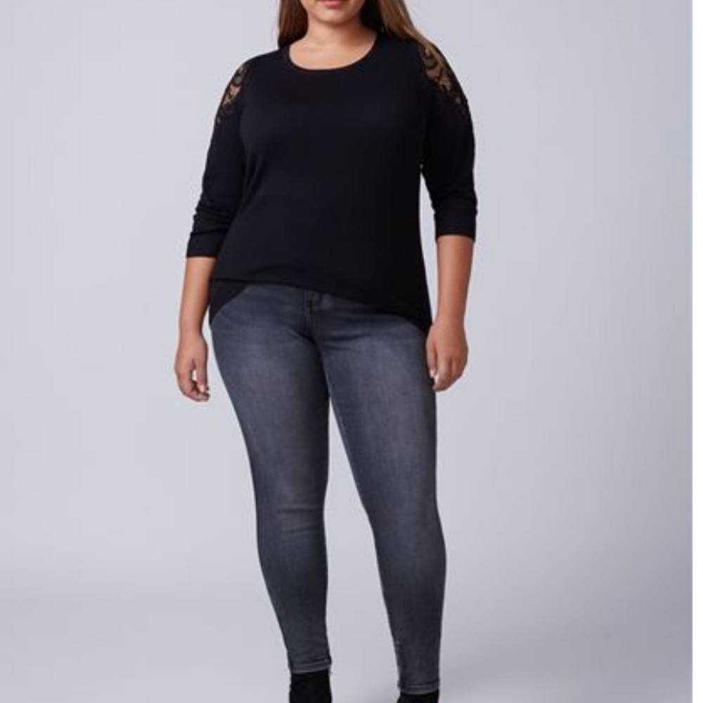 Lane Bryant Lace insets sweater